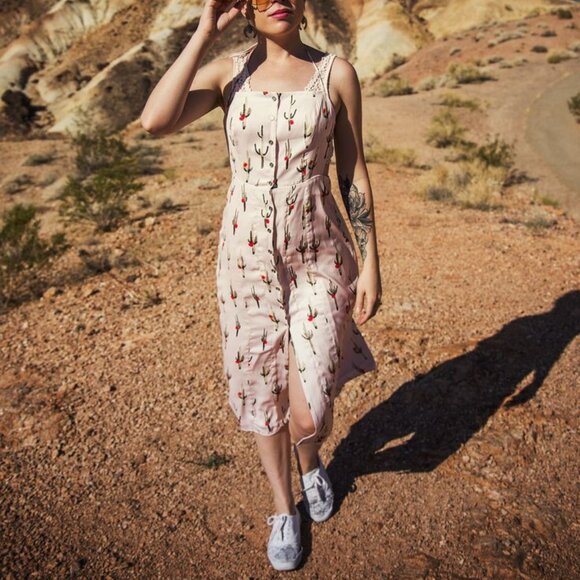 Dolce Vita Pink Backless Cacti Dress - Picture 13 of 13